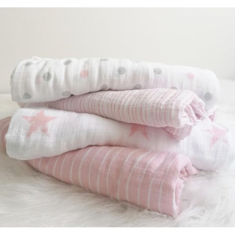 Canastilla para bebé personalizada en tonos rosas