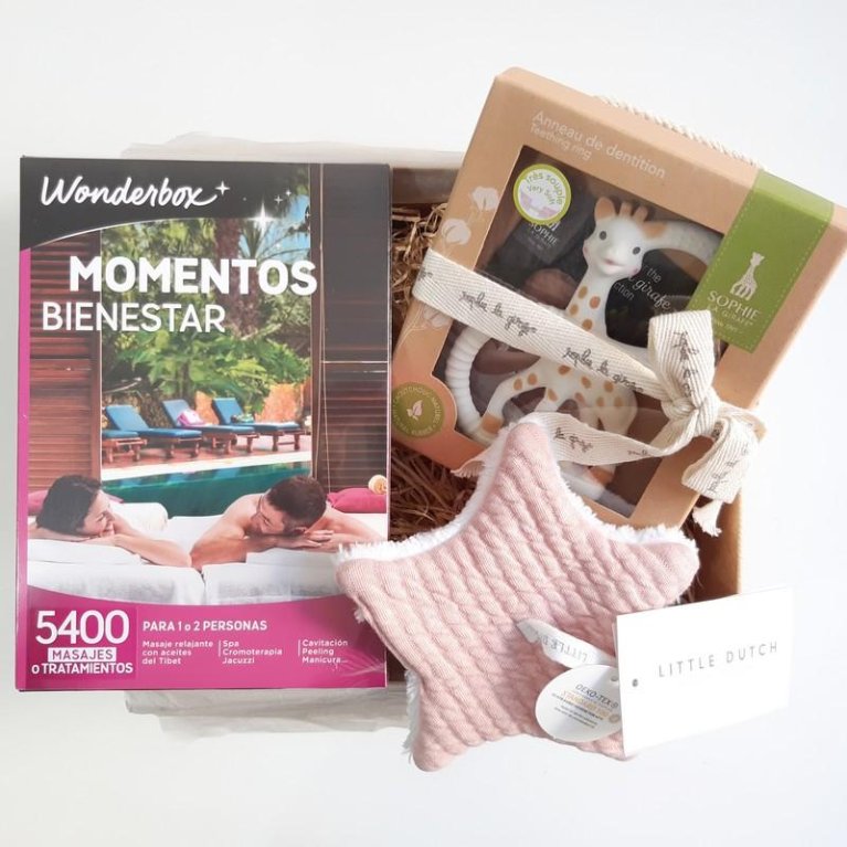 Cesta regalo "Pack Mamá Descansa" con Wonderbox