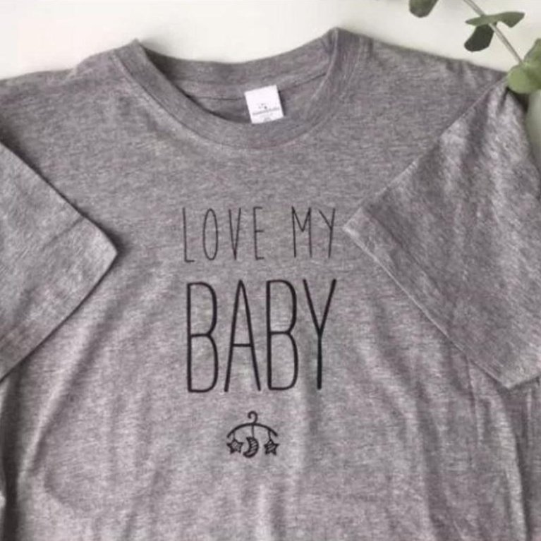 Camiseta para papá 'Love/Hey Baby' Maminébaba