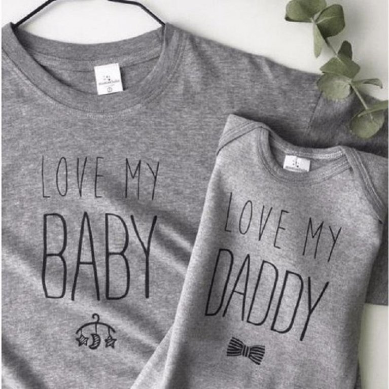 Pack camiseta y body "Dad & Baby" 