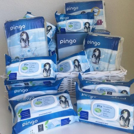 Pack de pañales y toallitas ecológicos para bebés - Pingo