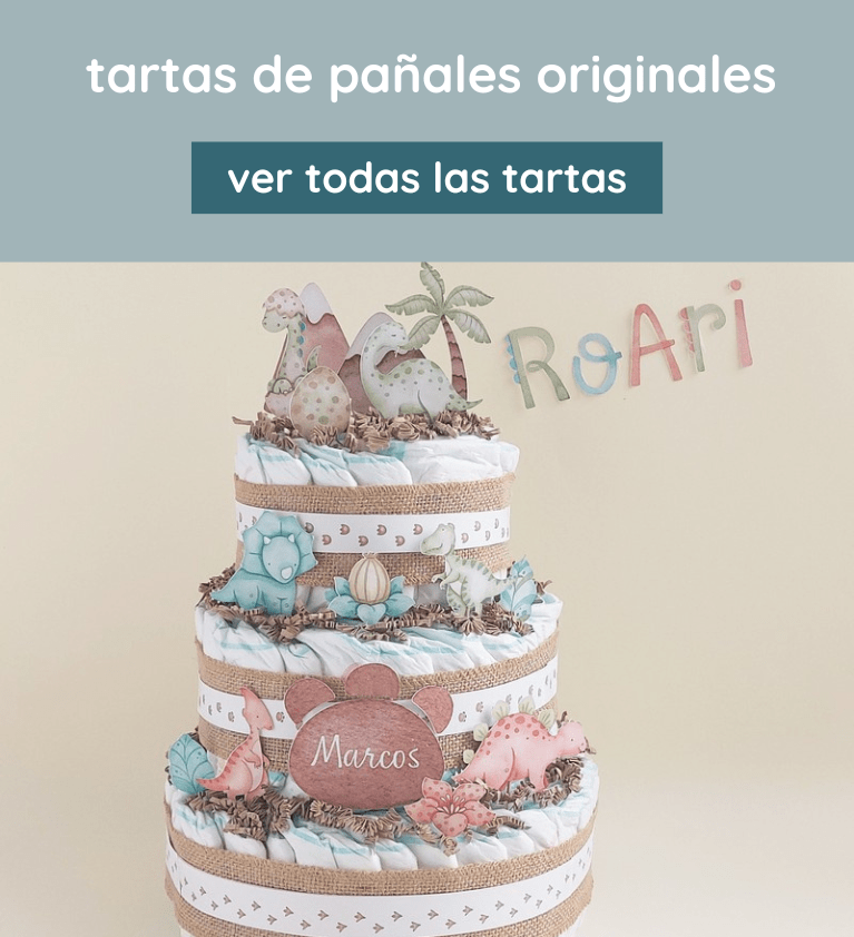 Tarta de Pañales original de Niño y Barata para Regalar al Bebé